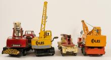 FOUR DINKY TOYS CONSTRUCTION VEHICLES