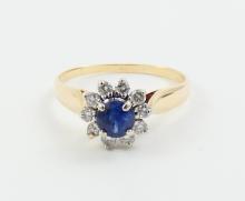 SAPPHIRE & DIAMOND RING