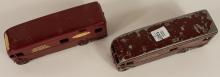 TWO DINKY TOYS "HORSE BOX" TRUCKS