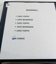 BINDER OF 1950'S BASEBALL CARDS