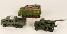 THREE DINKY TOYS MILITARY VEHICLES