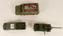 THREE DINKY TOYS MILITARY VEHICLES