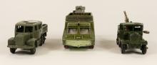 THREE DINKY TOYS MILITARY VEHICLES