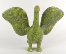 GREEN SERPENTINE STONE CARVING