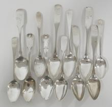 GEORGIAN STERLING SPOONS, ETC.