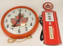 SUPERTEST CLOCK AND THERMOMETER