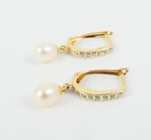 PEARL & DIAMOND EARRINGS