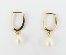 PEARL & DIAMOND EARRINGS