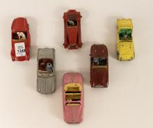 SIX DINKY TOYS CONVERTIBLES