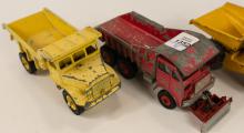 FOUR DINKY TOYS CONSTRUCTION VEHICLES