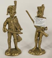 THREE BRASS FIGURES