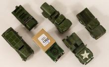 SIX DINKY TOYS MILITARY VEHICLES