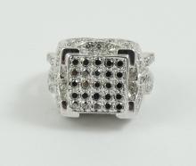 BLACK & WHITE CUSTOM DIAMOND RING