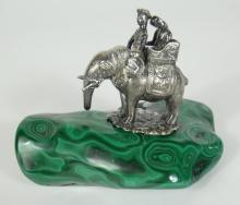 INDIAN SCHOOL SILVER CABINET SCULPTURE