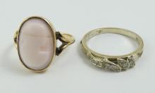 TWO 14K GOLD RINGS