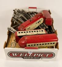 KEY-WIND TIN TRAIN WITH ACCESSORIES