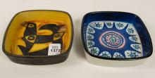 2 ART POTTERY DISHES