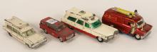 FOUR DINKY TOYS EMERGENCY VEHICLES