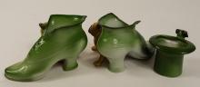 3 ANTIQUE PORCELAIN HOLDERS