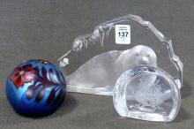 THREE PAPERWEIGHTS