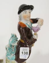 THREE 18TH CENTURY STAFFORDSHIRE FIGURINES
