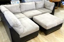 ASHLEY FURNITURE SECTIONAL WITH OTTOMANS