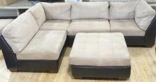 ASHLEY FURNITURE SECTIONAL WITH OTTOMANS
