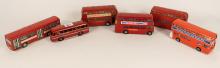 SIX DINKY TOYS BUSES