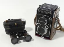 VINTAGE CAMERA  AND OPERA GLASSES