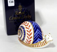 DERBY "SNAIL" PAPERWEIGHT WITH BOX