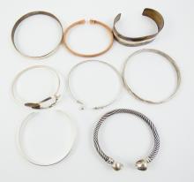 8 BANGLE BRACELETS