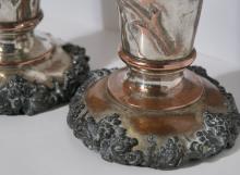 SILVERPLATED VASES