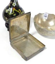 VASE, BOWL AND CIGARETTE BOX