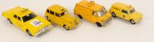 FOUR DINKY TOYS TAXI CABS