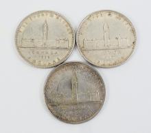3 CANADIAN SILVER DOLLARS