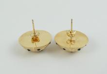 PAIR DOME BUTTON EARRINGS