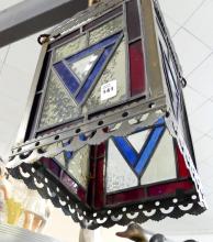 STAINED GLASS LIGHT FIXTURE