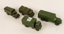 FOUR DINKY TOYS MILITARY VEHICLES