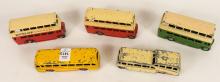 FIVE DINKY TOYS BUSES