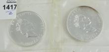 2 CANADIAN SILVER COINS - no tax