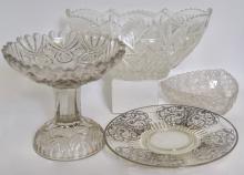 PRESSED GLASS LOT