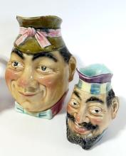 THREE "FACE" JUGS AND TOBY JUG