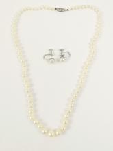 PEARL NECKLACE & EARRINGS