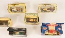 SIX TOY CARS IN ORIGINAL PACKAGING