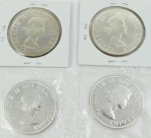 4 CANADIAN SILVER DOLLARS