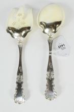 PAIR ANTIQUE STERLING SERVERS