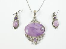 PENDANT NECKLACE & EARRINGS