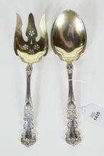 PAIR ANTIQUE STERLING SERVERS