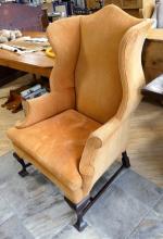 GEORGIAN WING-BACK ARMCHAIR