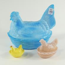 THREE HEN NESTING DISHES